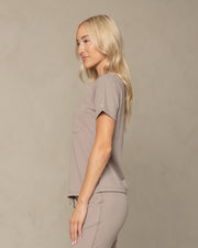 Women's Sand V-Neck Scrub Top