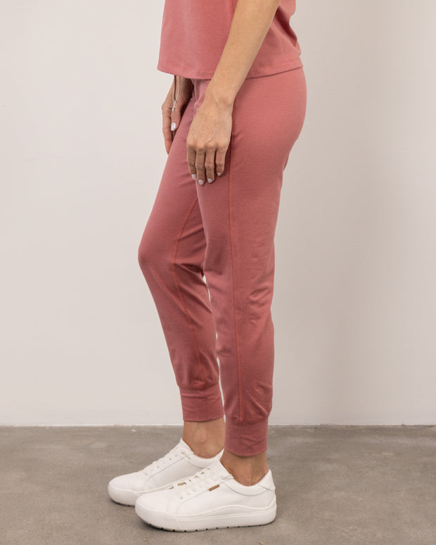 Women's Deep Coral Jogger Scrub Pant