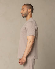 Men's Sand V-Neck Scrub Top