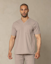 Men's Sand V-Neck Scrub Top