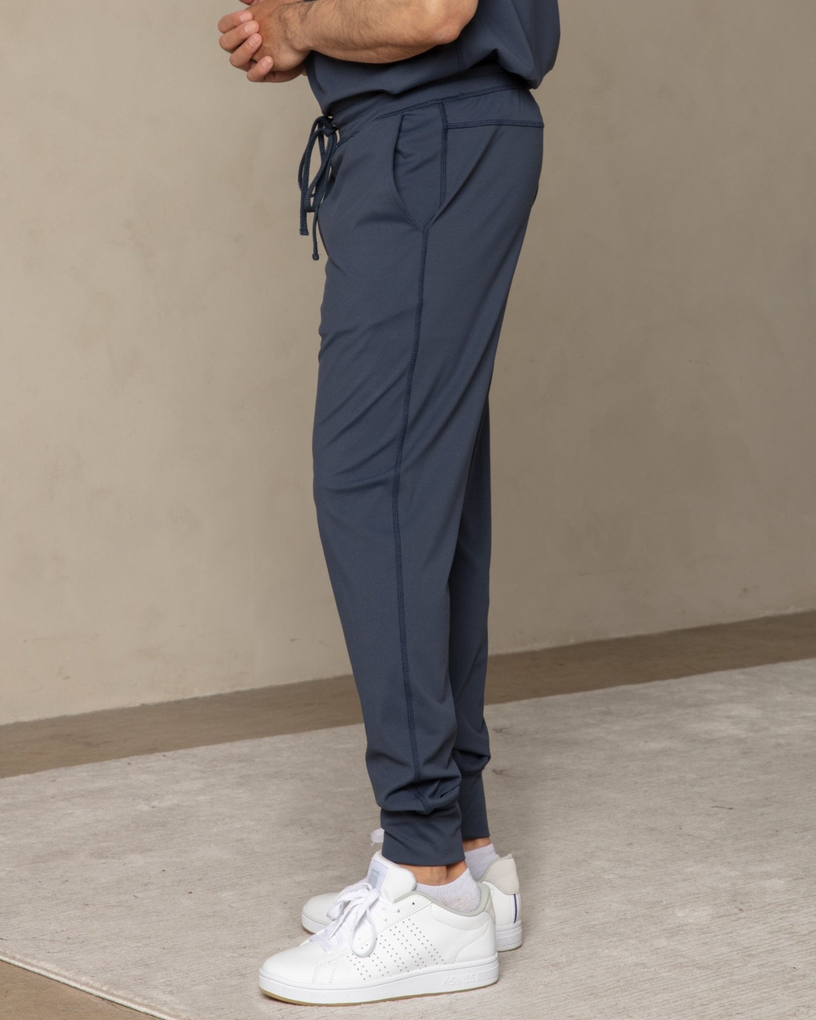 Men's Navy Jogger Scrub Pants - Shabbella