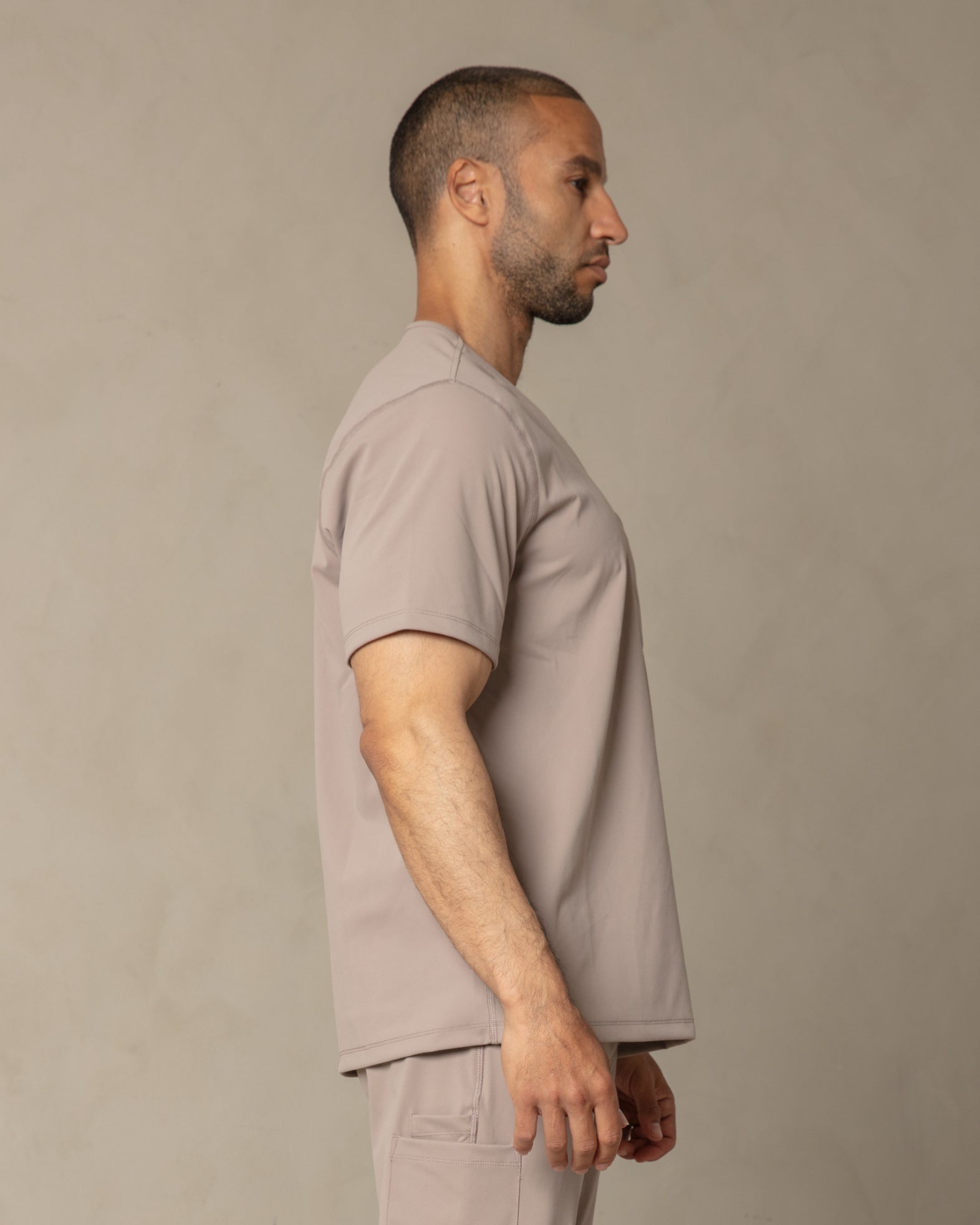 Men's Sand V - Neck Scrub Top - Shabbella