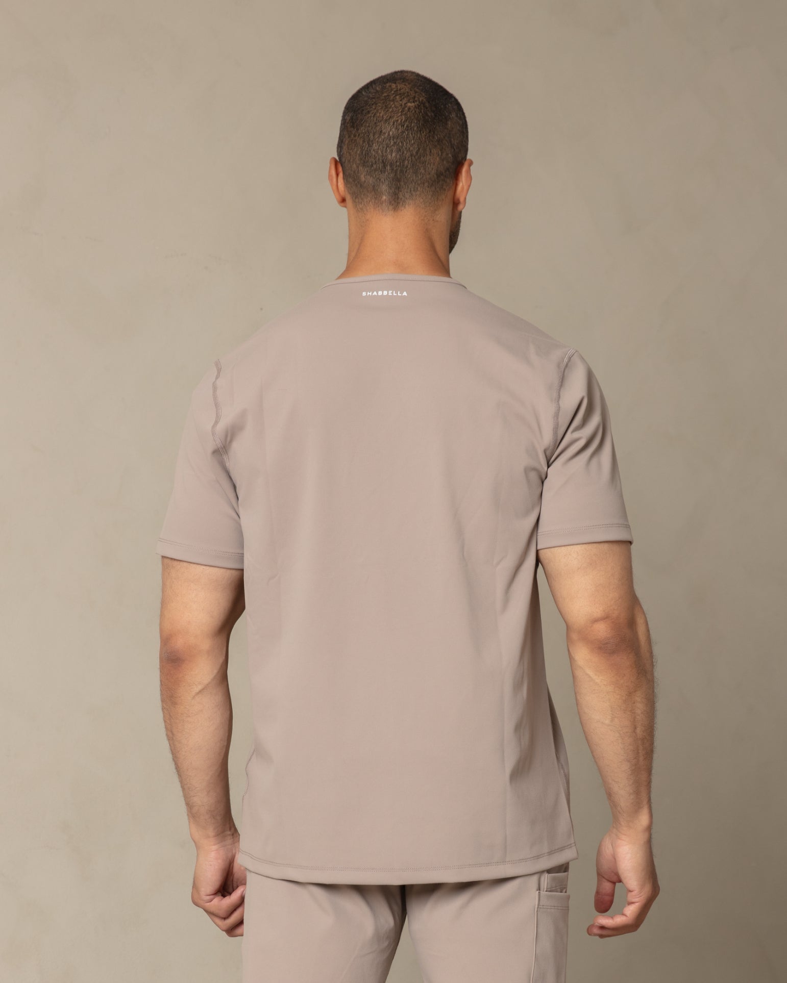 Men's Sand V - Neck Scrub Top - Shabbella