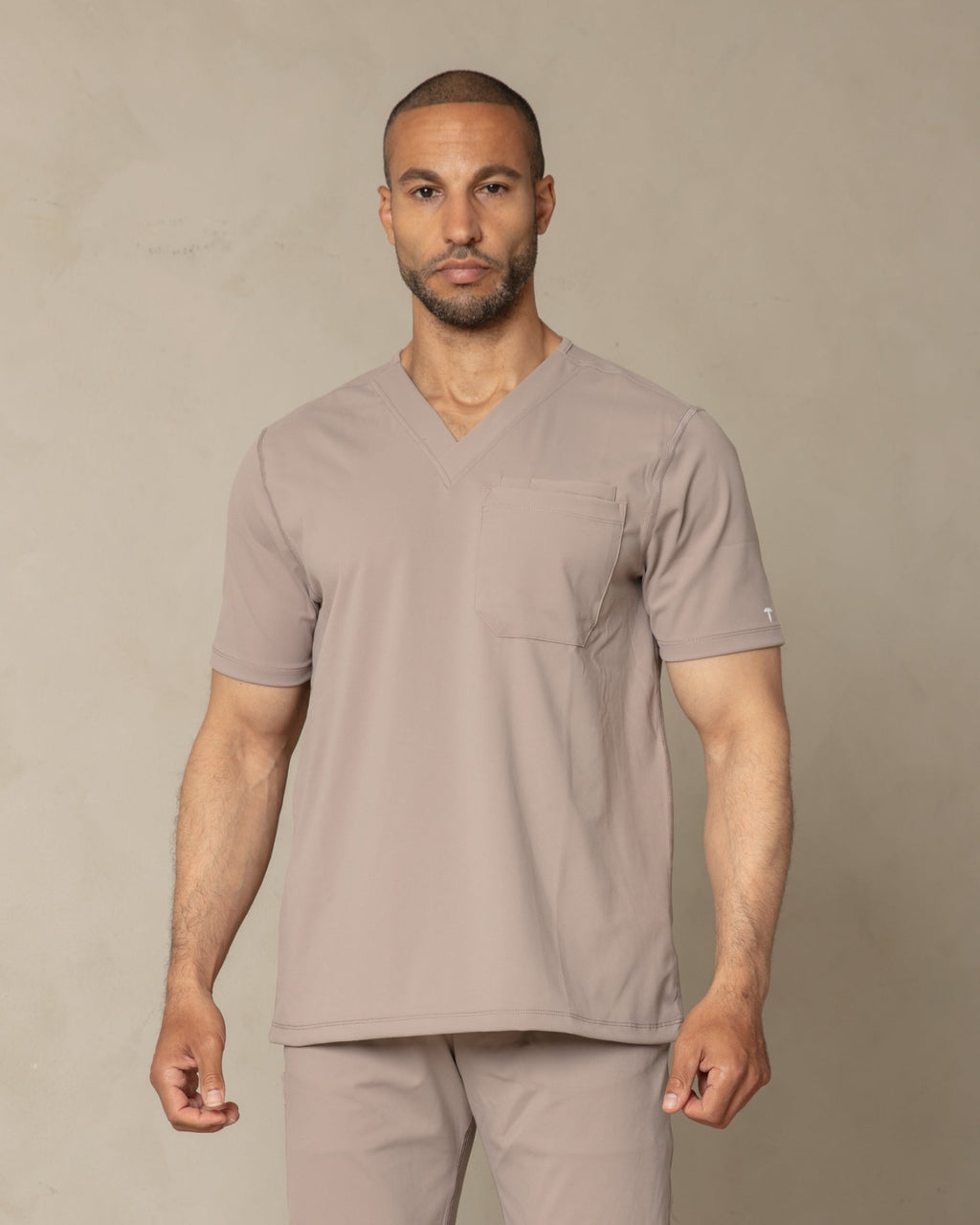 Men's Sand V - Neck Scrub Top - Shabbella