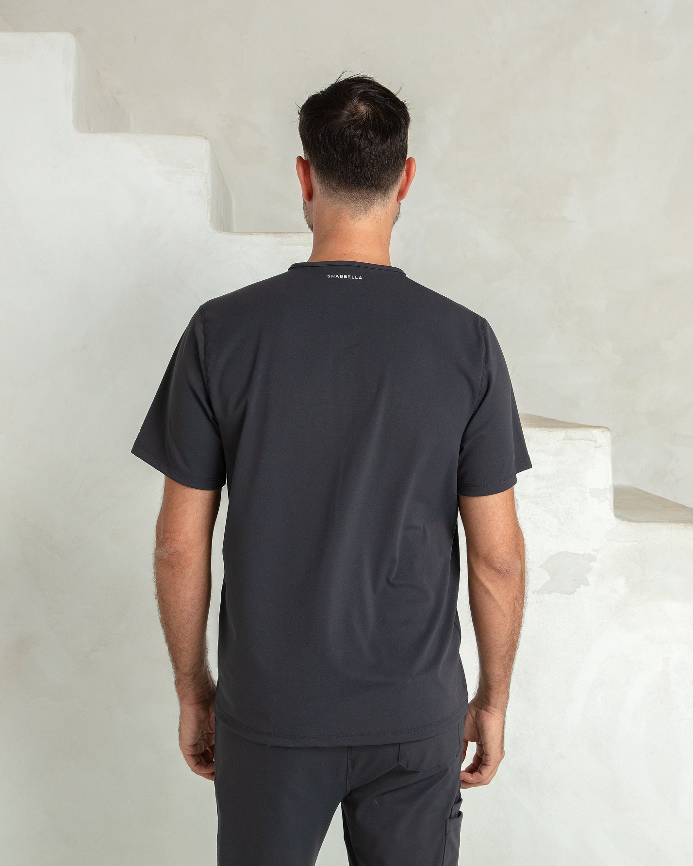 Men's Titanium V - Neck Scrub Top - Shabbella