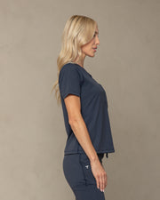 Women's Navy V-Neck Scrub Top