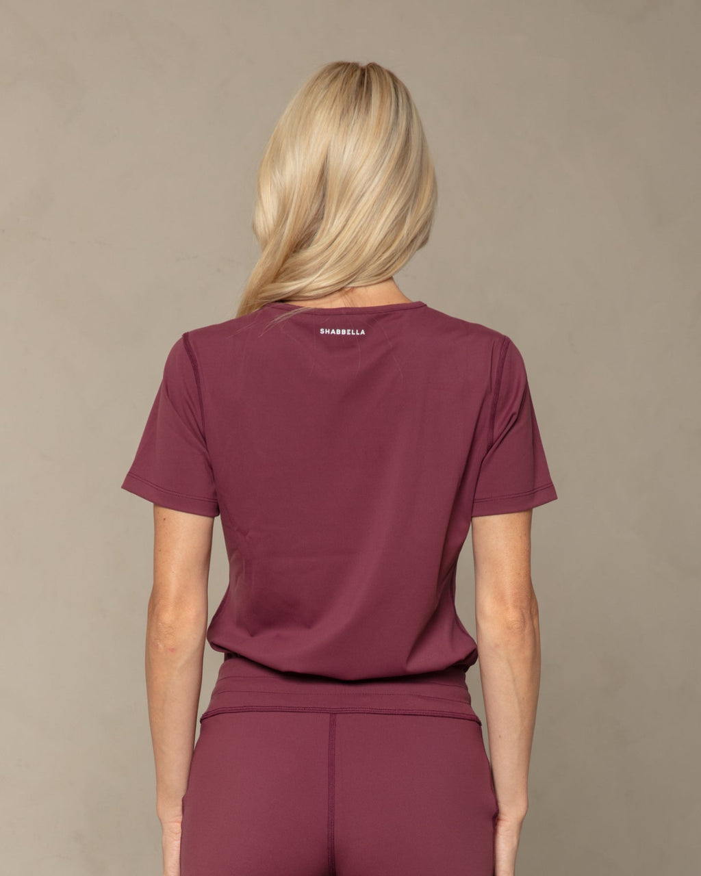 Women's Burgundy V - Neck Scrub Top - Shabbella