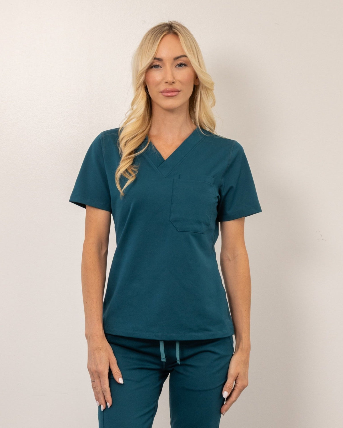 Premium Scrubs | Women's Titanium V-Neck Scrub Top | Made in USA Shabbella Premium Scrubs | Women's Titanium V-Neck Scrub Top | Made in USA Shabbella