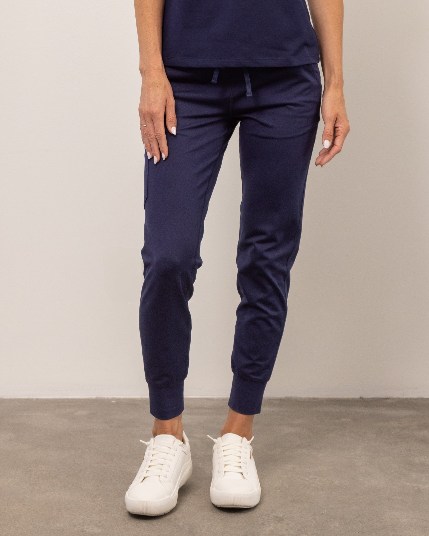 Women's True Navy Jogger Scrub Pant - Shabbella