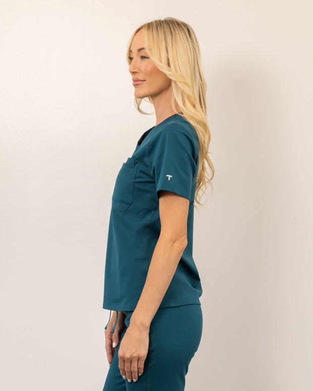 Women's Lagoon V-Neck Scrub Top